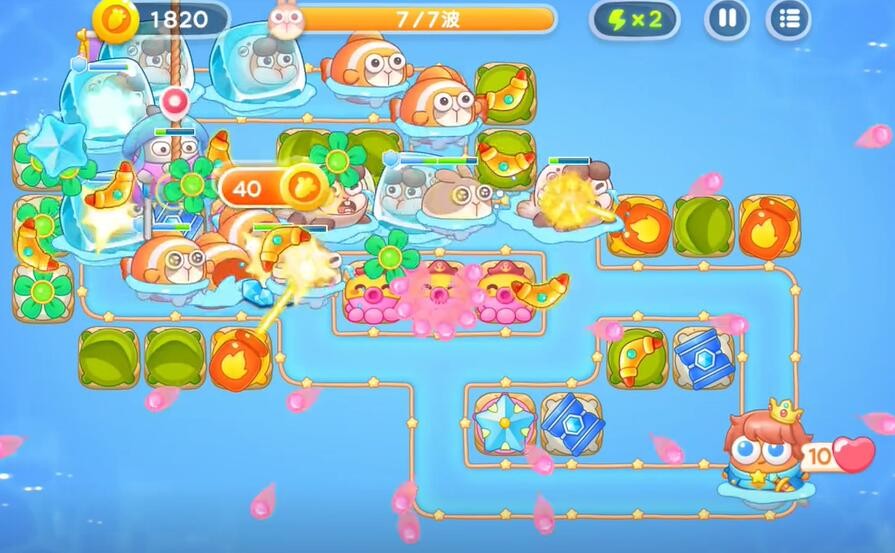 《保卫萝卜4》海的闺女第35关通关攻略