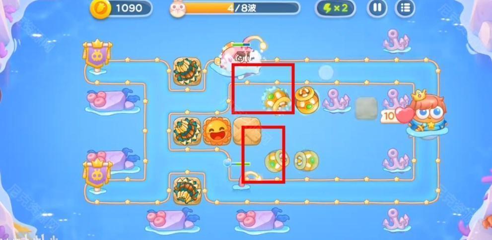 《保卫萝卜4》海的闺女第1关通关攻略