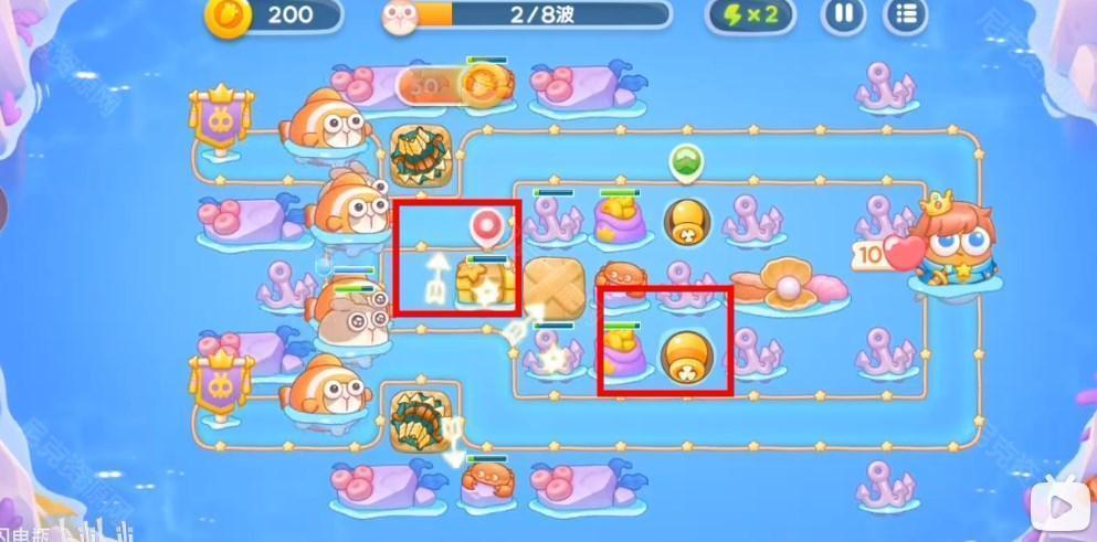 《保卫萝卜4》海的闺女第1关通关攻略